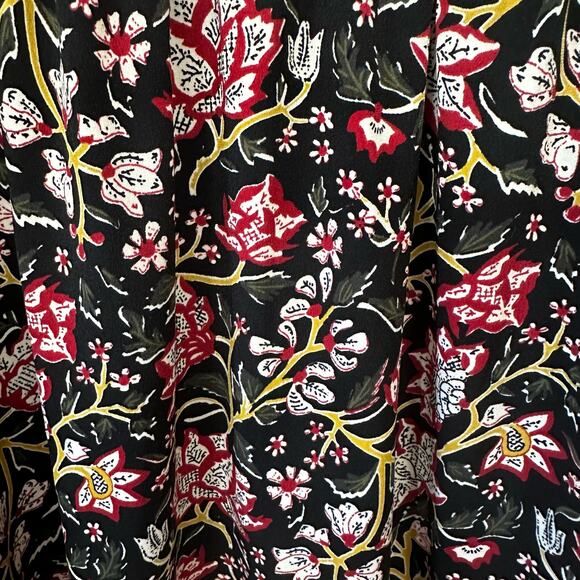 Style & Co Floral Blouse Neck Gingham Boho Peasant Flowy Pullover Womens 2X - Picture 4 of 7